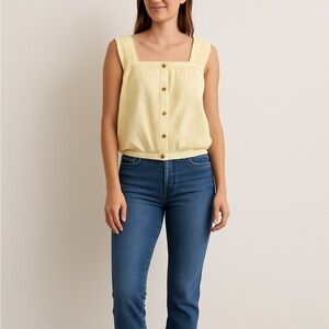 Madewell pistachio green Front Tank Top – Sleeveless Summer Blouse Size XL